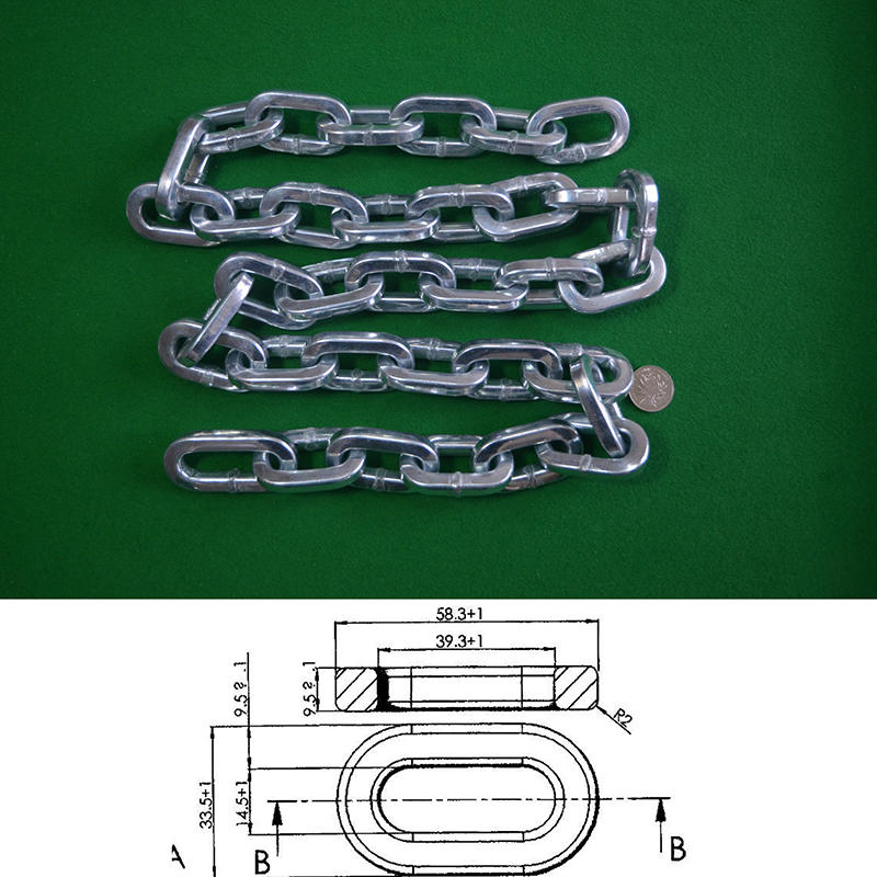 9.5mm Square Alloy Steel Chains (environmentally Friendly Zinc Plating)